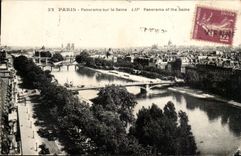 Paris - 1 Panorama sur la Seine CPA 