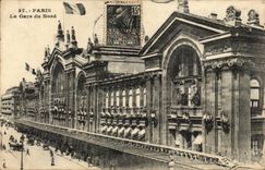 Paris - 10 - Station of North - flag - CPA