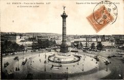 Paris -11 - Place Bastille and Column of July - CPA