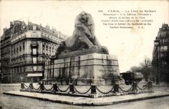 Paris 14 - The Lion of Belfort CPA