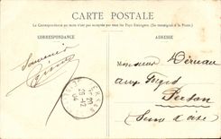 Pontoise - illustration I arrive from Pontoise - rabbit CPA