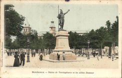 Bordeaux - Statue of Vereingetorix and the Alleys damour - CPA