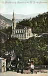 Lourdes - the Cave and the Basilica of Our Lady of Lourdes - CPA