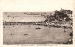 Arachon - Le Boulevard Promenade CPA 