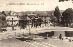 Bagneres de Bigorre - Place of Thermal baths CPA