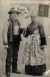 Folklore - Costumes - Brittany - Marry of Ploares - Surroundings of Doarne - Entrance of Gavotte - CPA