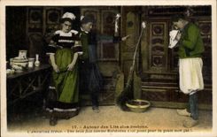 Folklore - Costume - Around Closed Beds - In love evince CPA