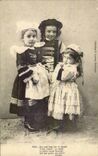 Folklore - Costumes - Children - Brittany - Botrel - CPA
