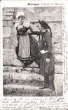 Folkore - Costume - Brittany - the Fence - CPA