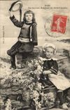 Folklore - Costumes - Merry Hello of Brittany - Children CPA