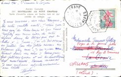 MODERN CARD Dentelliere with the small hat Left black and hard felt soup plate velvet cerclee (folklore costumes)