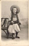 CPA Breton Young Child (folklore costume)