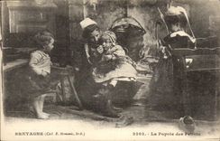 Folklore - Costumes - Cooking of the Little laddies - child - baby - CPA