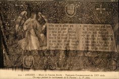 Angers - Museum of Old Eveche - Tapestry Beginning XVI century - angel - Tapestry - Arts CPA
