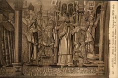 Angers - Museum of Old Eveche - Tapestry - Tapestry - St Satunin imposes silence on demons CPA