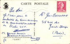 Steamers - Steamer - Boats - Loas - Company of Messageris Maritime CPA