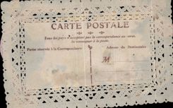 Fetes - Fleurs - Flowers - Bonne Annee - lace and glitter card - CPA