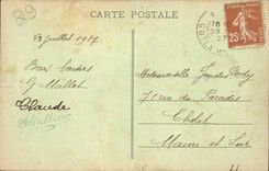 Folklore - Costume - Small Breton in Prayer - Adorable Child Child with curly to hate - CPA