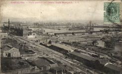 Espana - Spain - Spain - Barcelona - Vista - puerto desde Montjuiche - CPA