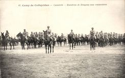 Camp of Coetquidan - Cavalry - Squadron of the Dragons to the Operations - Miitaria - horse - CPA