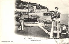 Nettes - Station des Sudens - Poissonnieres - Frau - Fischen - CPA