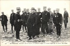 Militaria - Countryside of 1914 - Mr Millerand Minister for the War - General Joffre and the State Major CPA