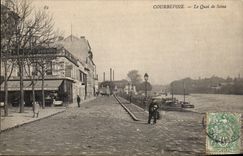 CPA Courbevoie the quay of the Seine