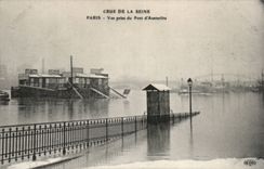 Paris - 12 - Inondations de Paris 1910 - Pont d'Austerlitz - CPA 
