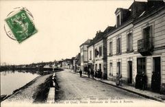 CPA Veretz Rive gauche du cher en amont du pont Route nationale de Tours a Nevers