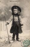 CPA Folklore Breton Young Child