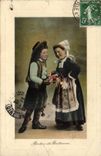 CPA Folklore Breton and Breton