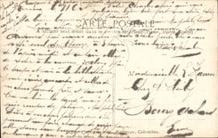 Militaria - flag - soldiers - horse - horse CPA