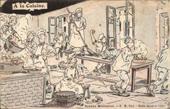 Militaria - Humor - With the Kitchen - Scenes Military CPA