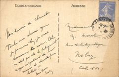 Auvergne - Types of Auvergne - Bouree - dance - music - instrument CPA