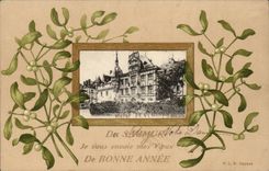 Saumur - I send my wishes of Good Anne to you - houx - holly - CPA