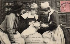 Folklore - Costumes - Love in Brittany - baby - CPA