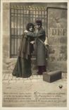 Fantaisie - Femme - Couple - soldat CPA 