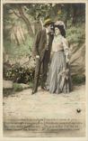 Fantaisie - Femme - Couple - amoureuse - love is in the air CPA 