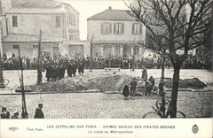 Paris - Les Zeppelins sur Paris - Crimes Odieux des Pirates Boches - La voute de Metropolitain CPA Metro