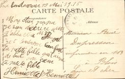 Etrepilly - Infantry shelters behind the bags - CPA