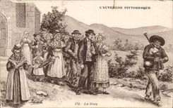 Auvergne - the Wedding - Illustration Bignou CPA