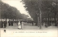 Orleans - On Bouleavard - Military Music - CPA