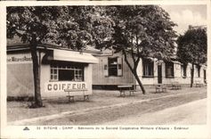 Bitche - Camp - buildings of the Military Cooperative society of Alsace Hairdresser - CPA