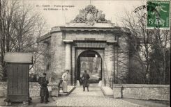 Caen - Hauptgatter des Schlosses CPA