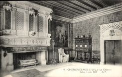 Chenonceaux - Le Chateau - Salon Louis XIII- CPA 