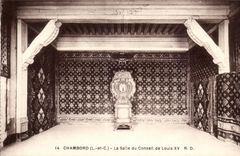 Chambord - La Salle du Conseil de Louis XV CPA 