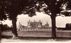 Chambord - Le Chateau commence en 1528 - vue du Parc CPA 