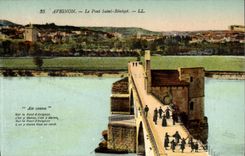 Avignon - die Brucke Saint Benezet - Brucke - CPA