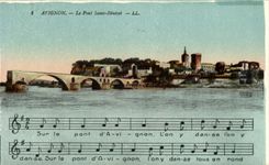 Avignon - die Brucke Saint Benezet - Lied - CPA