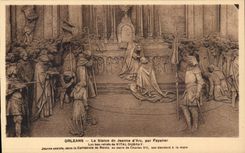 Orleans - Statue of Jeanne d' Arc by Foyatier - assists in the Cathedral of Reims the Low Relief - CPA